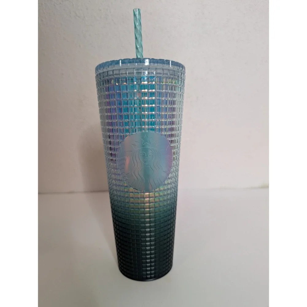 2023 Starbucks Jade Green GRADIENT Studded Tumbler Cold Cup‎ 24 oz